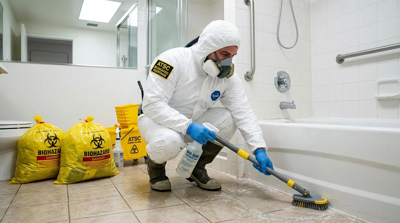 Decontamination equipment deployed for Blood Cleanup in Financial District